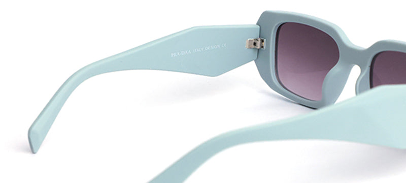 Full Rim Retro Rectangular Women Sunglasses, Medium / Plastic / Green - SpectaLook